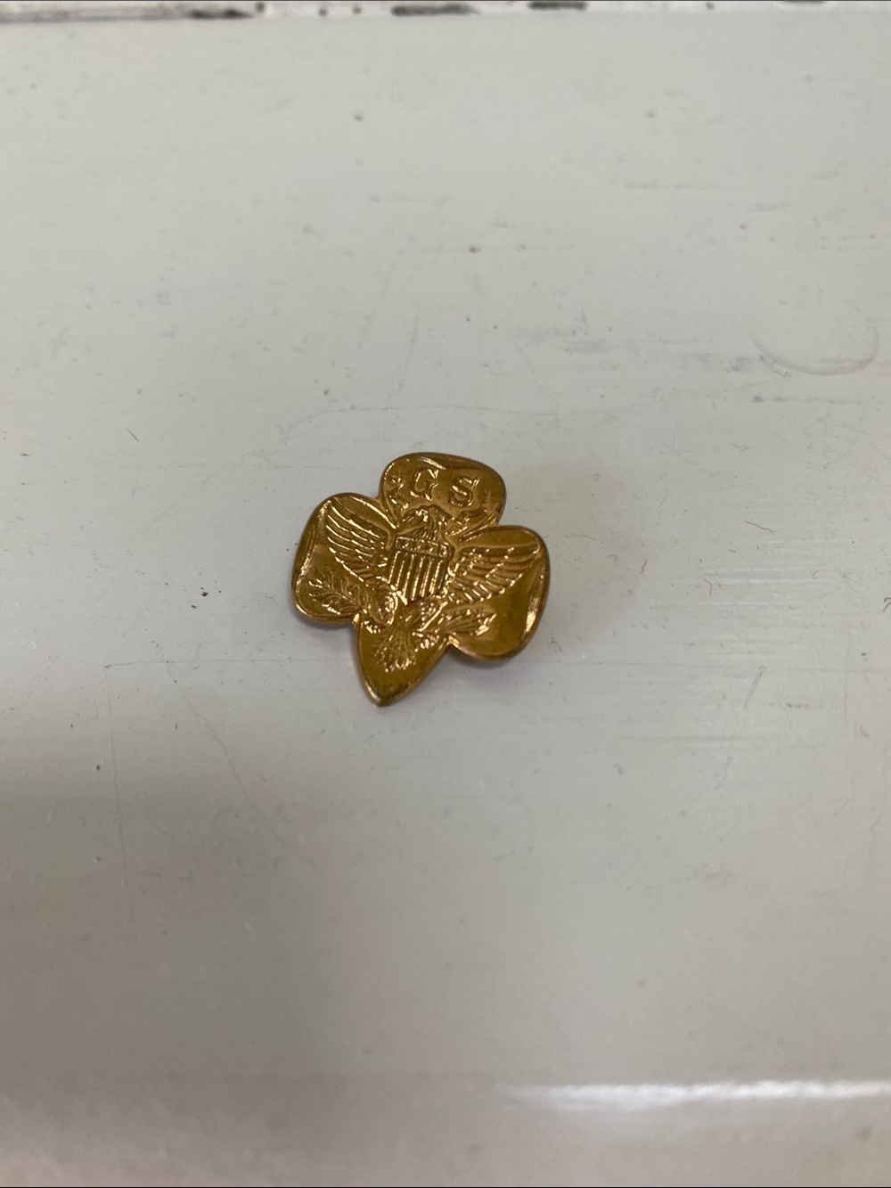 Gold Boy Scouts Fleur-de-lis Emblem Pin